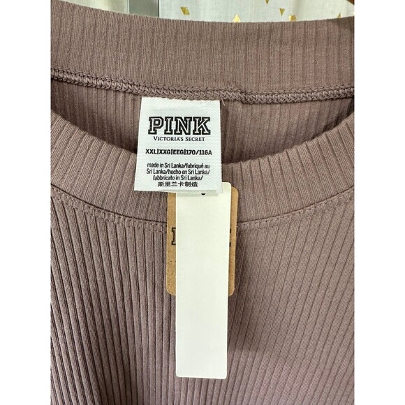 NWT Victoria's Secret PINK Stretch Ribbed Cotton Mock Neck Bodycon Dress XXL - Picture 7 of 8